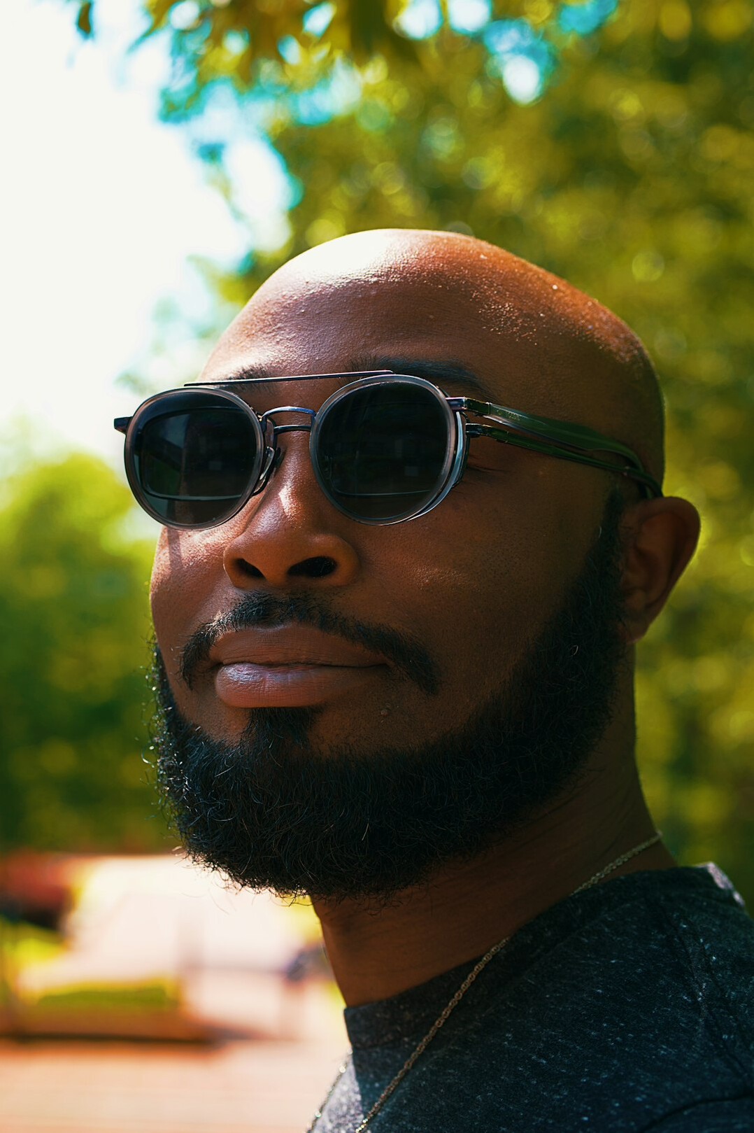 Portrait of a Polish man with a beard and glasses